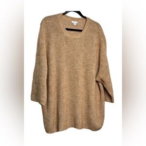 J Jill Cotton Blend Knit Pullover Sweater Relaxed Drop Shoulder Women's Size XL